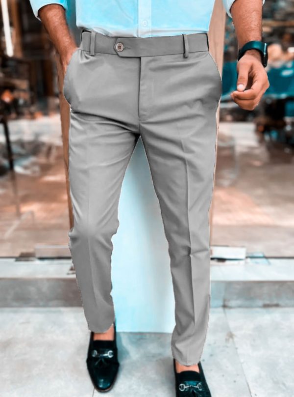 Premium Waist Adjustable Formal Pants || Grey